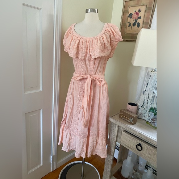 Free People X SPELL Cassie Lace gown in Petal Size XL - Picture 8 of 15
